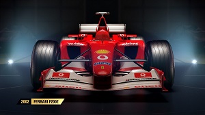 f1 2017, formel 1, alte autos, spiel, autos, codemasters, rote göttin, ferrari f2002, ferrari, f2002