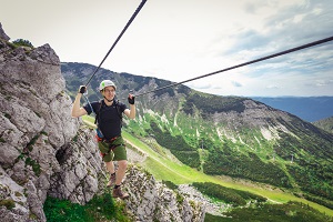 Hochkar, Panorama, Drahtseilbrücke, Heli Kraft, Klettersteig