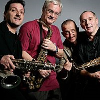 saxofour, saxophon, quartett, musiker