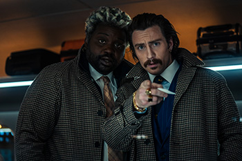 aaron taylor-johnson, brian tyree henry, bullet train, tangerin, lemon, abenteuer, genrefilm, david leitch