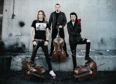 Wien-Konzerte Highlight Apocalyptica, man sieht die Musiker und ihre Cellos