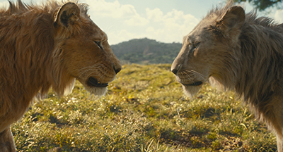 Aaron Pierre als Mufasa und Kelvin Harrison Jr. als Taka sind zunächst noch Freunde.