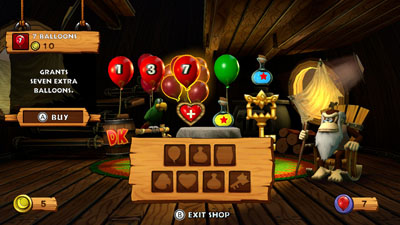 Der Shop von Cranky Kong im Modern Mode von Donkey Kong Country Returns HD