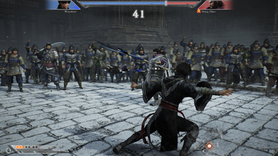 Ein Duell gegen einen Bossgegner in Dynasty Warriors Origins